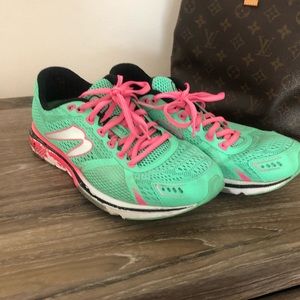 Turquoise and Pink Tennis Shoes